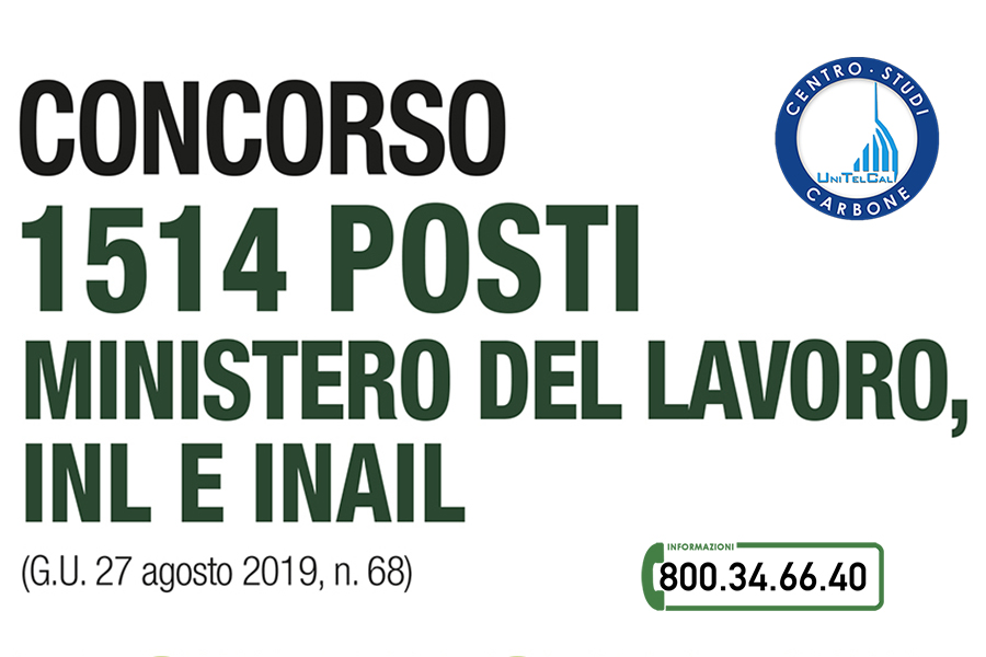 Concorso per 1514 posti: scadenza 11 ottobre
