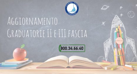 In arrivo l’aggiornamento graduatorie II – III fascia