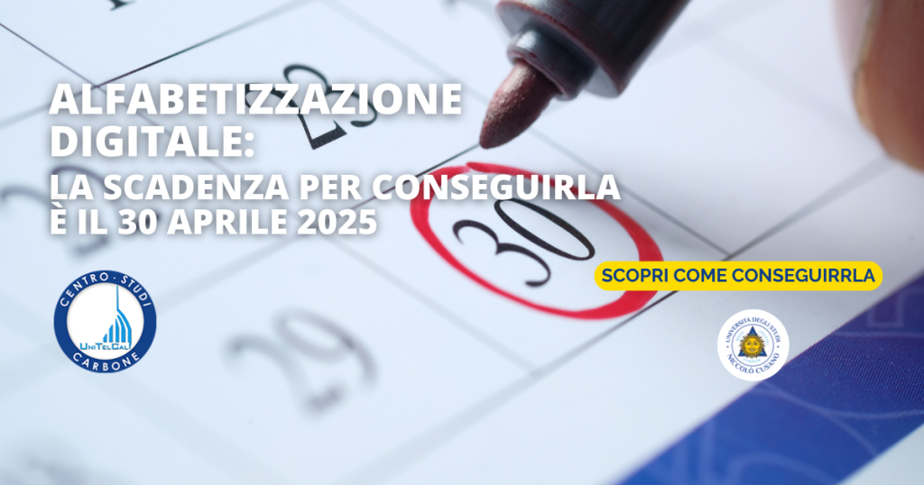 Alfabetizzazione Digitale: la scadenza per conseguirla è il 30 aprile 2025